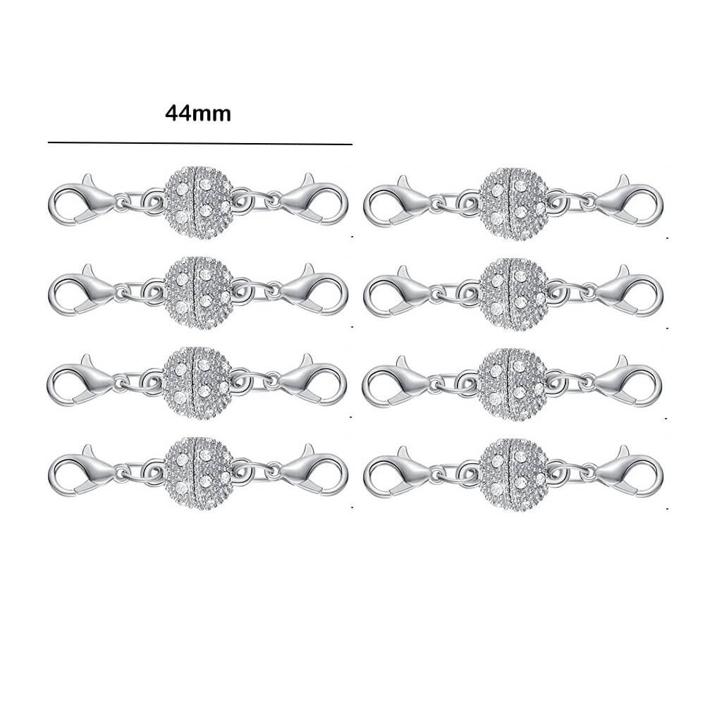 Double Magnetic Necklace Clasps and Closures Bracelet Extender Converters for Jewelry