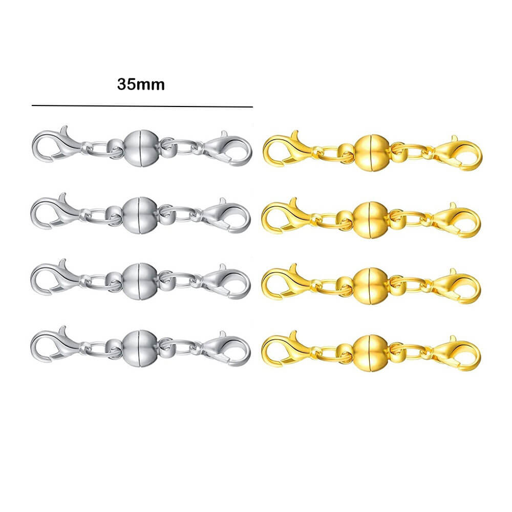 Double Magnetic Necklace Clasps and Closures Bracelet Extender Converters for Jewelry