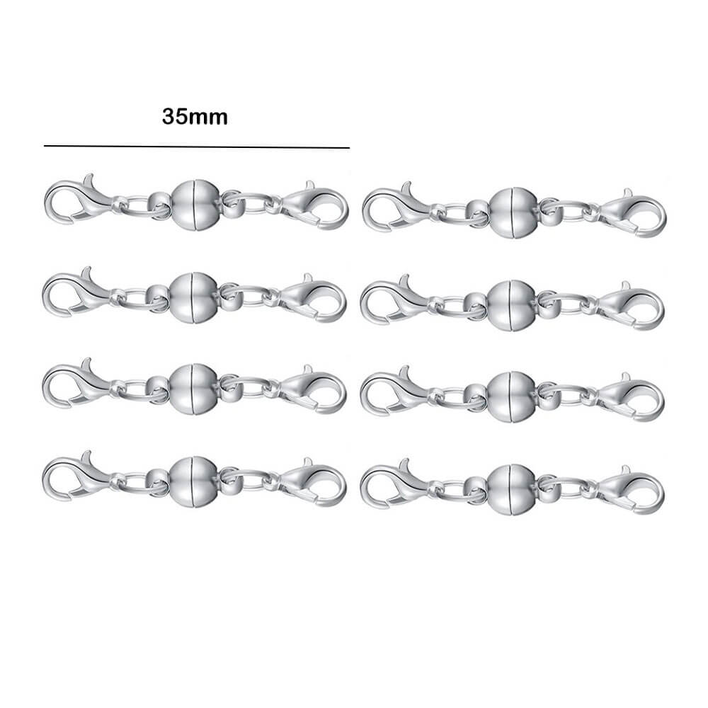 Double Magnetic Necklace Clasps and Closures Bracelet Extender Converters for Jewelry