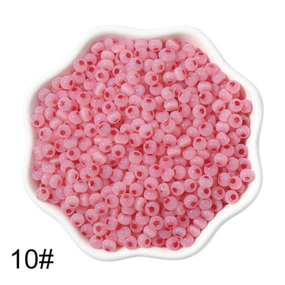 1500 PCS 4mm Glass Seed Beads Colorful Pony Beads Bulk