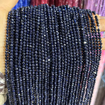 Faceted Round Gemstone Micro Laser Cut Healing Crystal Loose Beads