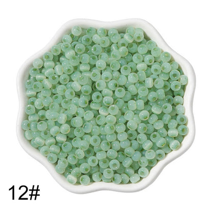 1500 PCS 4mm Glass Seed Beads Colorful Pony Beads Bulk