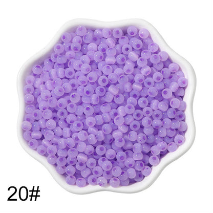 1500 PCS 4mm Glass Seed Beads Colorful Pony Beads Bulk