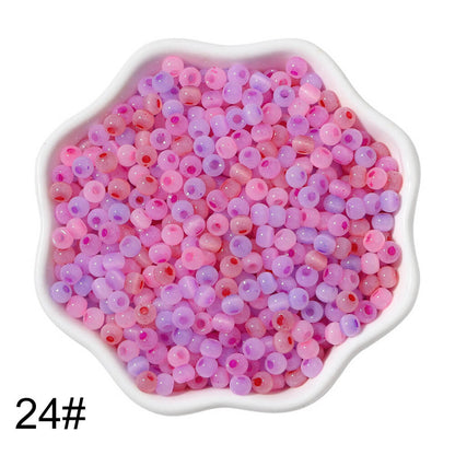 1500 PCS 4mm Glass Seed Beads Colorful Pony Beads Bulk