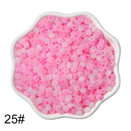 1500 PCS 4mm Glass Seed Beads Colorful Pony Beads Bulk