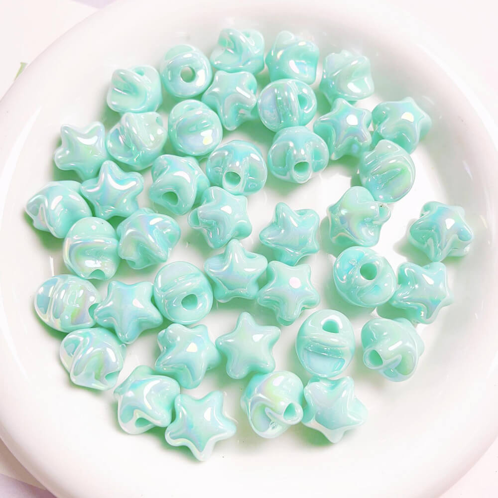 Acrylic Aurora Mermaid Cute Star Beads Mix Colors for DIY