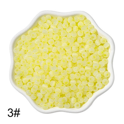 1500 PCS 4mm Glass Seed Beads Colorful Pony Beads Bulk