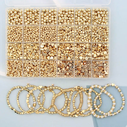 3600 Pieces Clay Beads Spacer Beads Set Loose Beads for Bracelet Jewelry Making