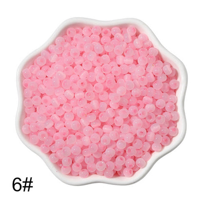 1500 PCS 4mm Glass Seed Beads Colorful Pony Beads Bulk