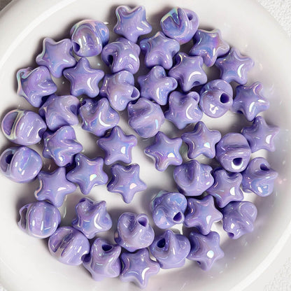 Acrylic Aurora Mermaid Cute Star Beads Mix Colors for DIY