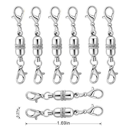 Double Magnetic Necklace Clasps and Closures Bracelet Extender Converters for Jewelry