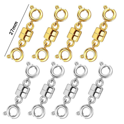 Double Magnetic Necklace Clasps and Closures Bracelet Extender Converters for Jewelry