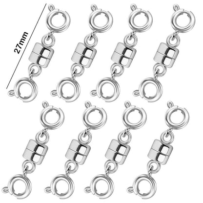 Double Magnetic Necklace Clasps and Closures Bracelet Extender Converters for Jewelry