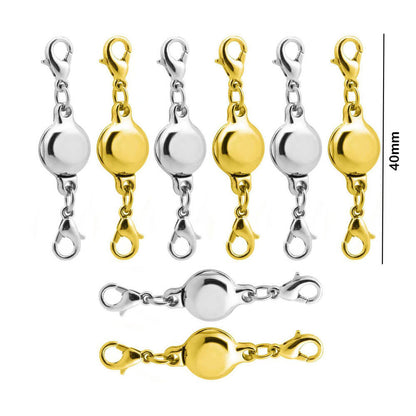 Double Magnetic Necklace Clasps and Closures Bracelet Extender Converters for Jewelry