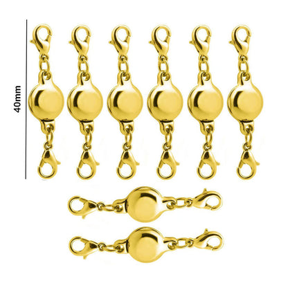 Double Magnetic Necklace Clasps and Closures Bracelet Extender Converters for Jewelry