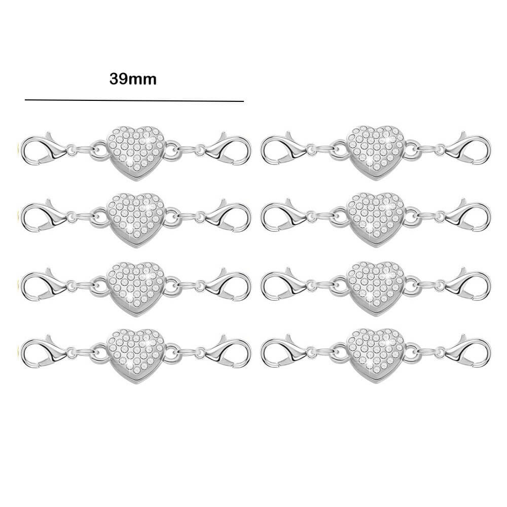 Double Magnetic Necklace Clasps and Closures Bracelet Extender Converters for Jewelry