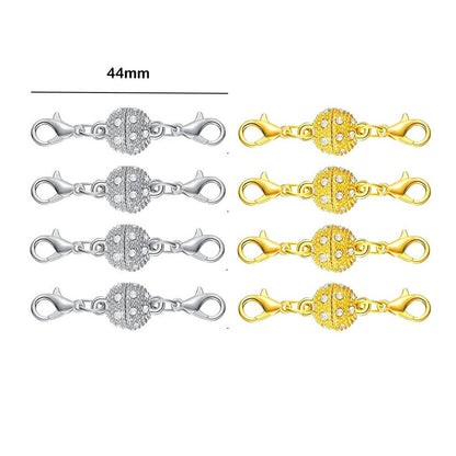 Double Magnetic Necklace Clasps and Closures Bracelet Extender Converters for Jewelry