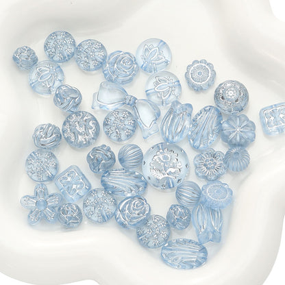2.1oz (60 g) Czech Bohemia Acrylic Beads Glossy Faceted Fire Polish